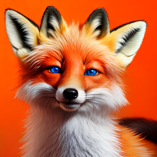 PROMPT highres, furry, fox, orange fur, blue eyes