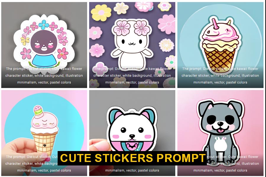 Stable Diffusion Prompts Generator Cute Stickers Prompt
