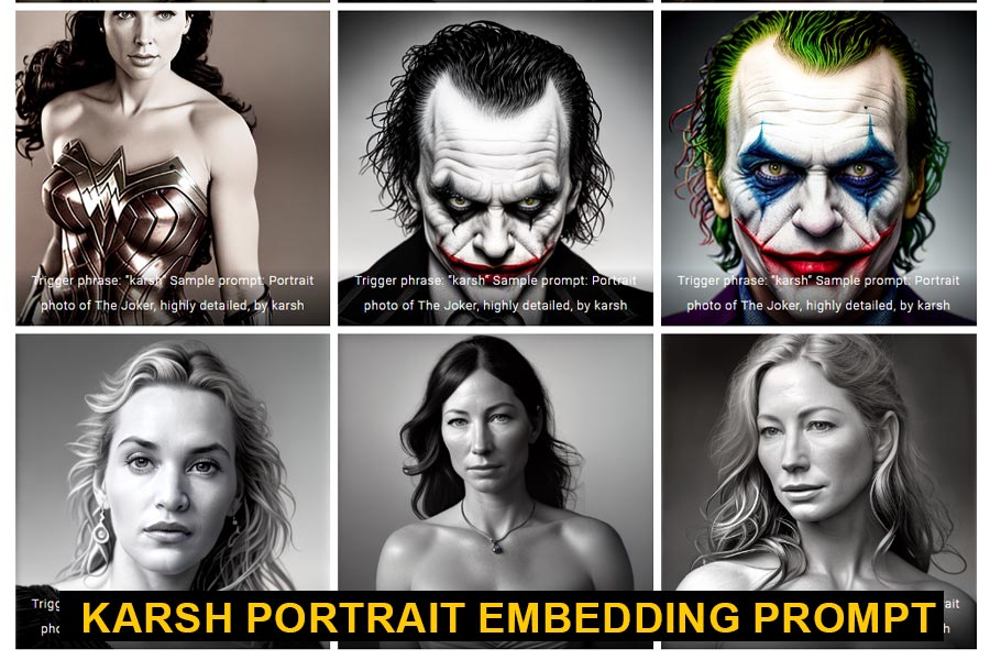 Stable Diffusion Prompts Generator Karsh Portrait Embedding Prompt